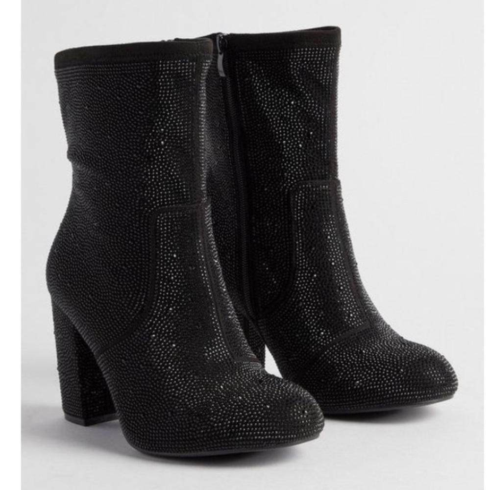 TORRID NWT Stretch Embellished Bootie (WW) Black